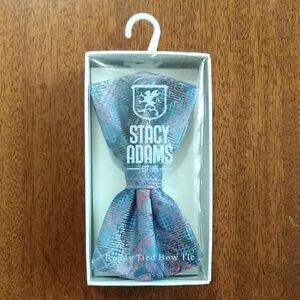 NWT Stacy Adams Blue and Pink Men's Bow Tie